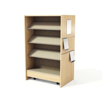 Kahepoolne ratastel raamaturiiul