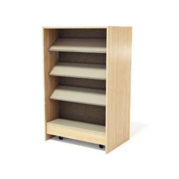 Kahepoolne ratastel raamaturiiul