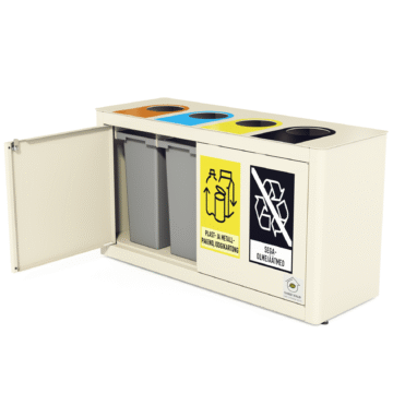 Sorteerimisjaam 4-osaline, metallist korpus