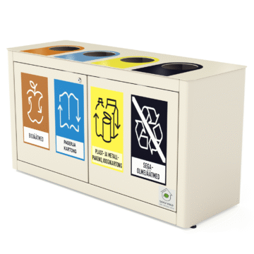 Sorteerimisjaam 4-osaline, metallist korpus